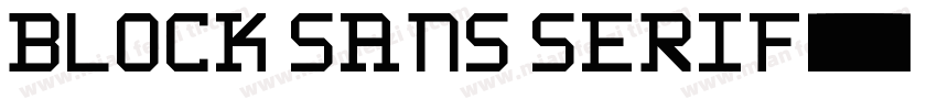 Block Sans Serif字体转换